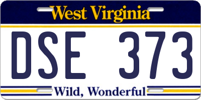 WV license plate DSE373