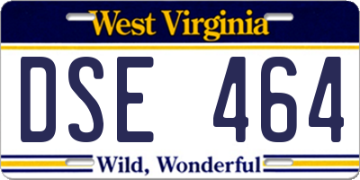 WV license plate DSE464