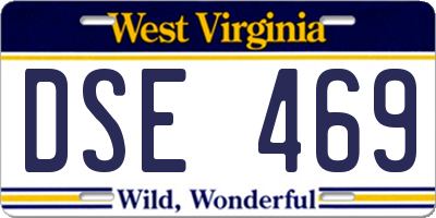 WV license plate DSE469