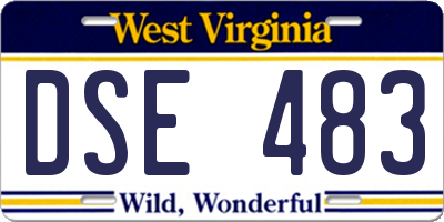 WV license plate DSE483