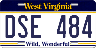 WV license plate DSE484