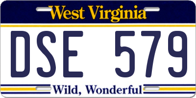WV license plate DSE579