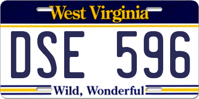 WV license plate DSE596