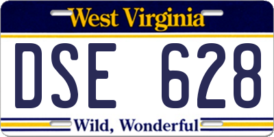 WV license plate DSE628