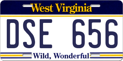 WV license plate DSE656