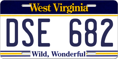 WV license plate DSE682