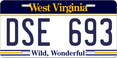 WV license plate DSE693