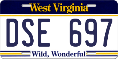 WV license plate DSE697