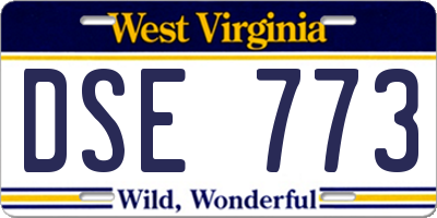 WV license plate DSE773