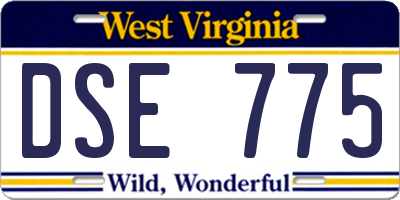 WV license plate DSE775