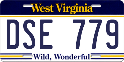 WV license plate DSE779