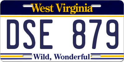 WV license plate DSE879