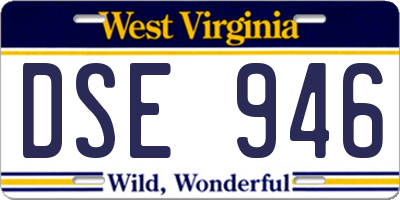 WV license plate DSE946