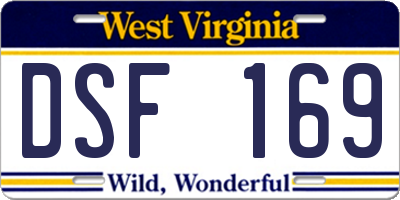 WV license plate DSF169