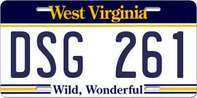 WV license plate DSG261
