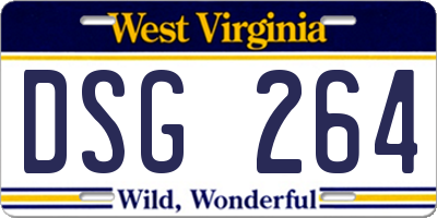 WV license plate DSG264