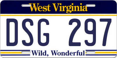WV license plate DSG297