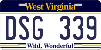 WV license plate DSG339
