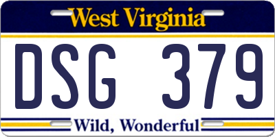 WV license plate DSG379