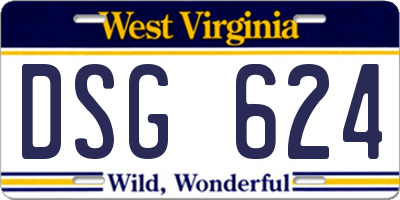 WV license plate DSG624