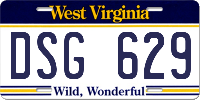 WV license plate DSG629
