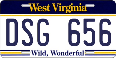 WV license plate DSG656