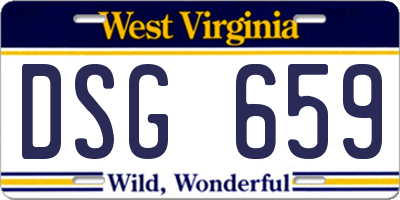 WV license plate DSG659