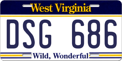WV license plate DSG686