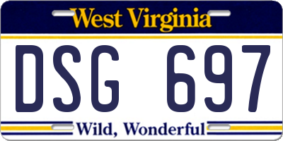 WV license plate DSG697