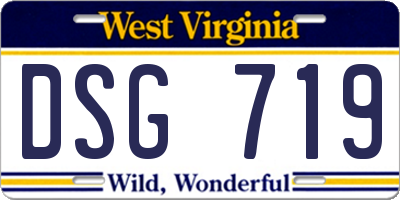 WV license plate DSG719