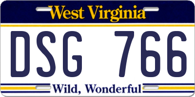 WV license plate DSG766