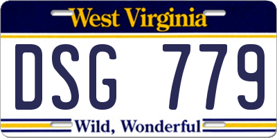 WV license plate DSG779