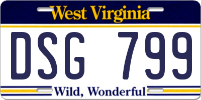 WV license plate DSG799
