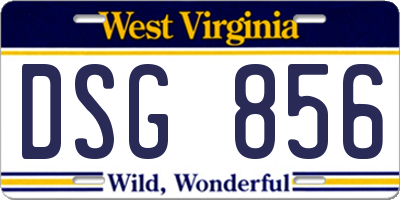 WV license plate DSG856