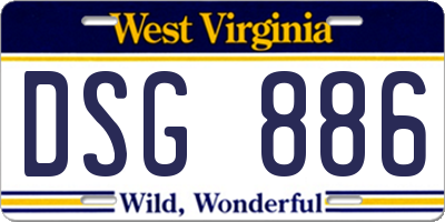WV license plate DSG886