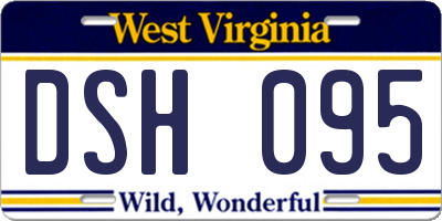 WV license plate DSH095