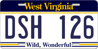 WV license plate DSH126