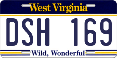 WV license plate DSH169