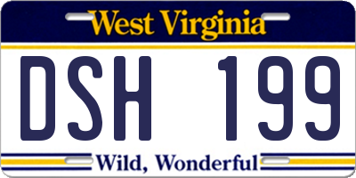 WV license plate DSH199