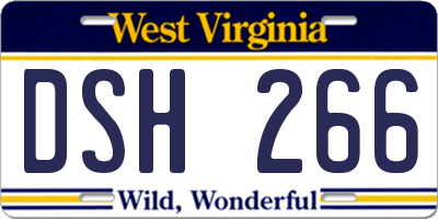 WV license plate DSH266