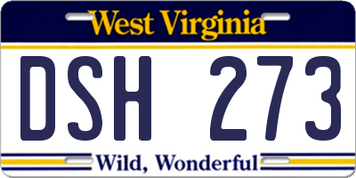 WV license plate DSH273