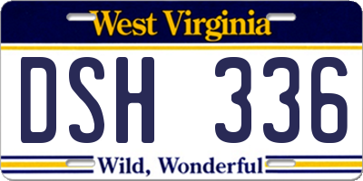 WV license plate DSH336