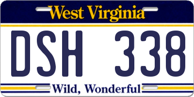 WV license plate DSH338