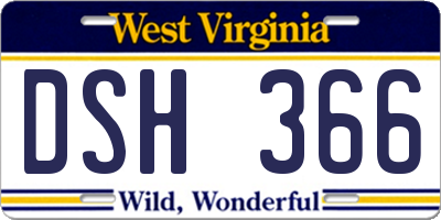 WV license plate DSH366