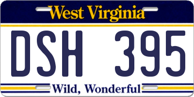 WV license plate DSH395