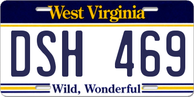 WV license plate DSH469
