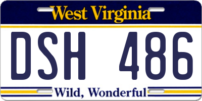 WV license plate DSH486