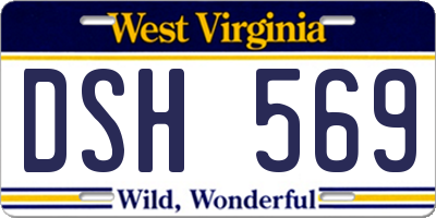 WV license plate DSH569