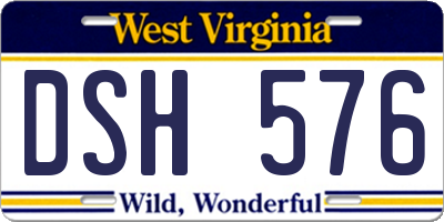 WV license plate DSH576