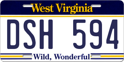 WV license plate DSH594